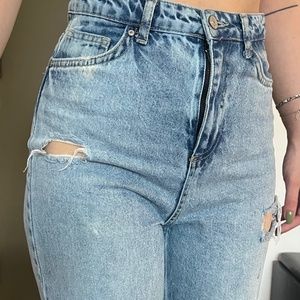 Ripped Wide Leg Jeans